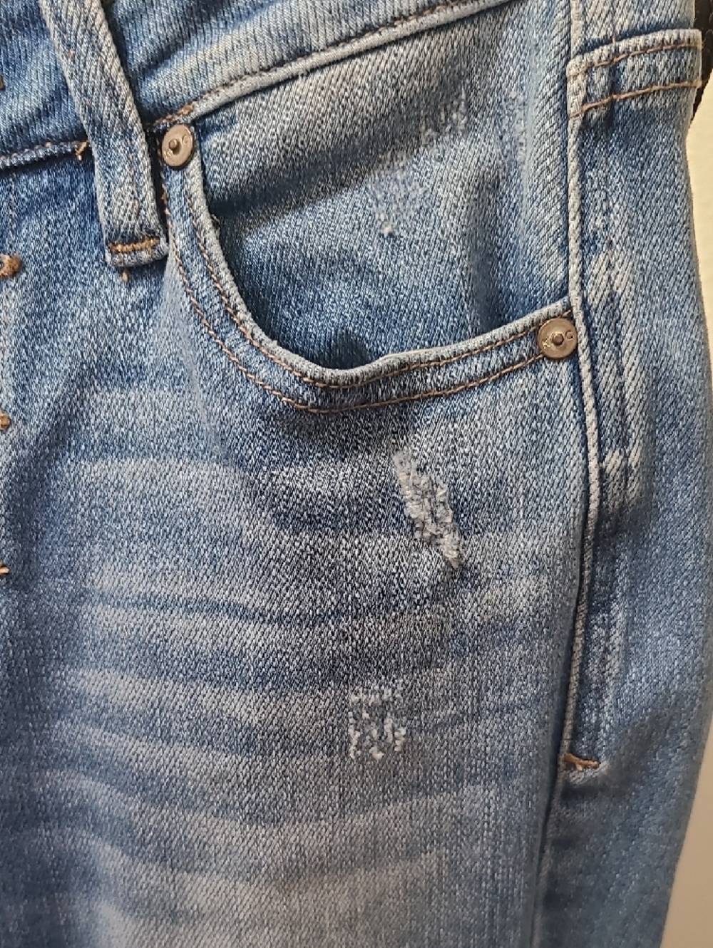 KanCan Light Blue Distressed Flare Jeans - Picture 6 of 9